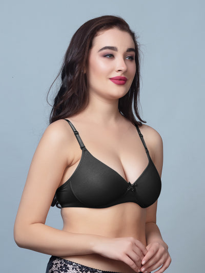 Thick Padded T Shirt Bra with Detachable Straps - DB 512