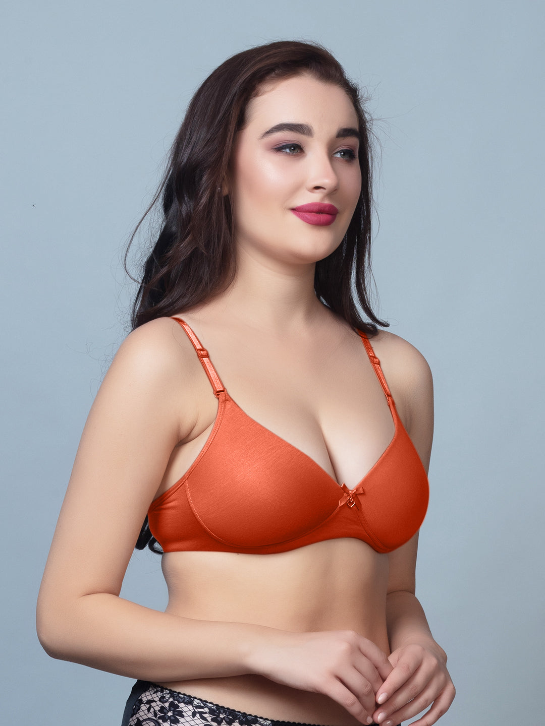 Thick Padded T Shirt Bra with Detachable Straps - DB 512
