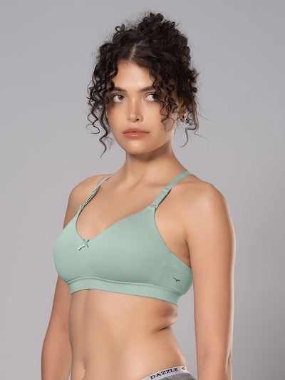 Cotton Padded Full Coverage Bra with Detachable Straps | DB 544