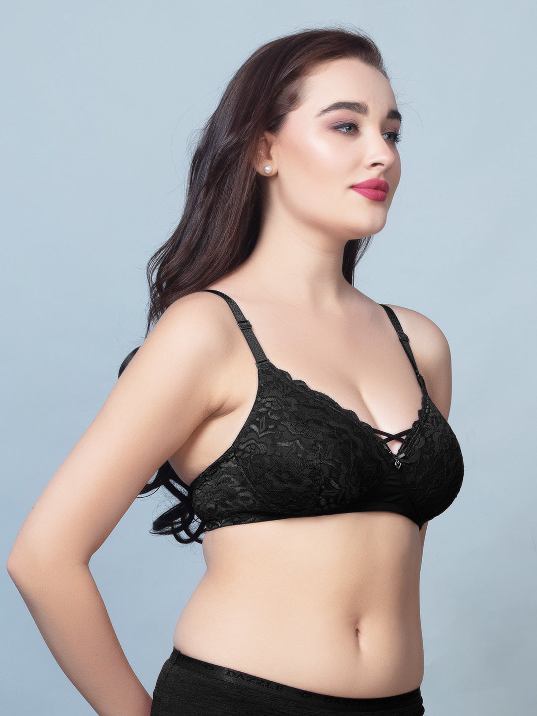 Medium Coverage Padded Nylon Lace Fashion Bra | DB 576