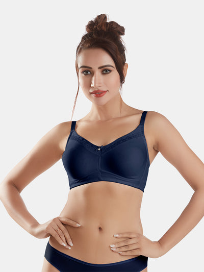 Full-Coverage-Non-Padded-Moulded-Minimizer-Bra-DB-364-NavyBlue-Front