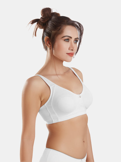 Full-Coverage-Non-Padded-Supima-Cotton-Moulded-Bra-DB-363-White-Right