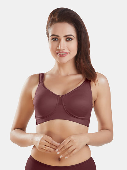 Full-Coverage-Padded-Everyday-T-Shirt-Bra-DB-362-Wine-Front

