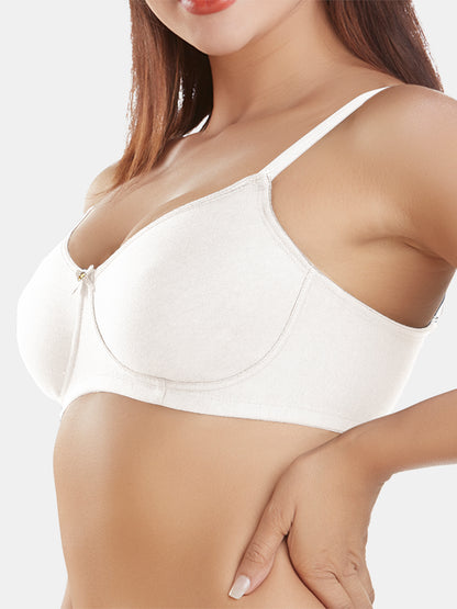 Non-Padded-Full-Coverage-Cotton-Bra-DB-344-White-Close
